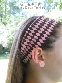 Chocolate Brown/Baby Pink Hair Scarf-Perfect for the young lady in your life