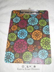 Floral Upcycled Decorative Clipboard-perfect for displaying artwork