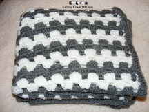 Oversized crochet granny stitch baby blanket